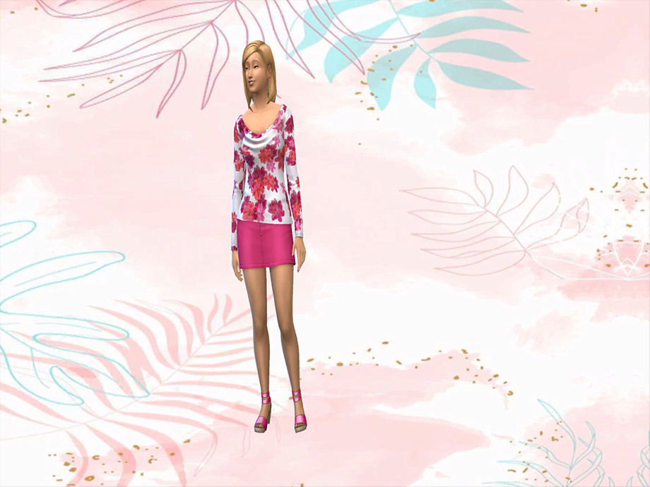 The Sims Resource - Light Pink Tropical CAS Background