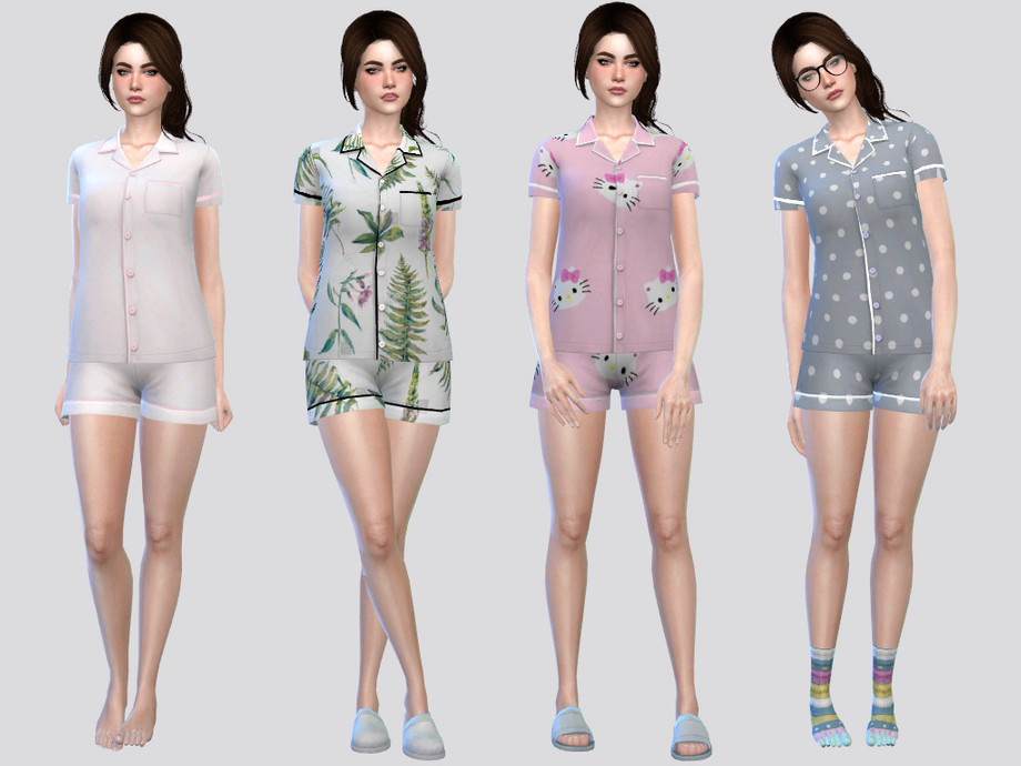 The Sims Resource - FullBody Sleepwear Women (S)
