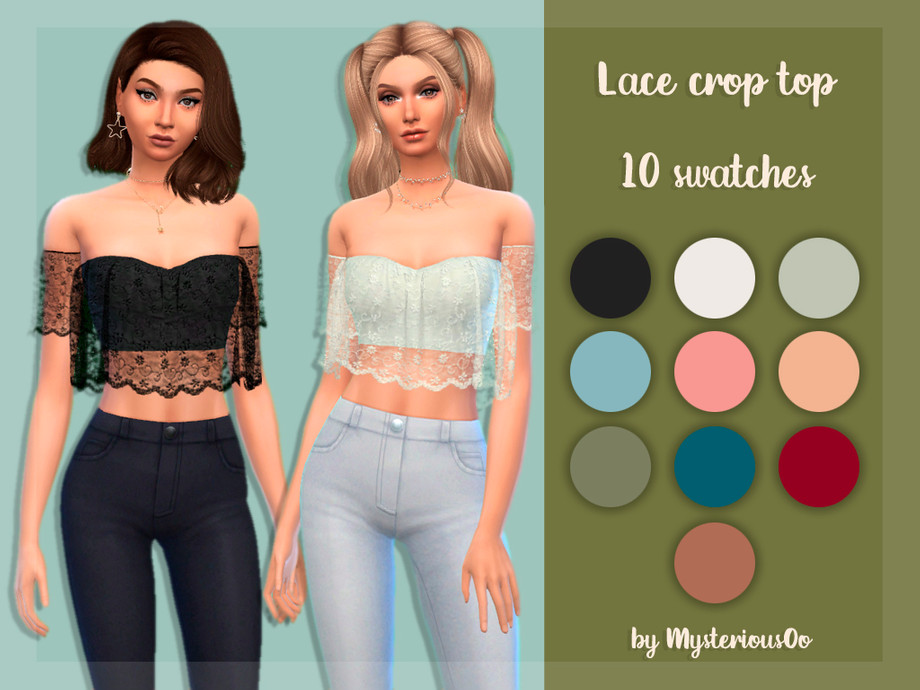 The Sims Resource - Lace crop top
