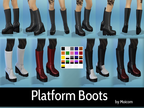 The Sims Resource - Platform Boots with cover options