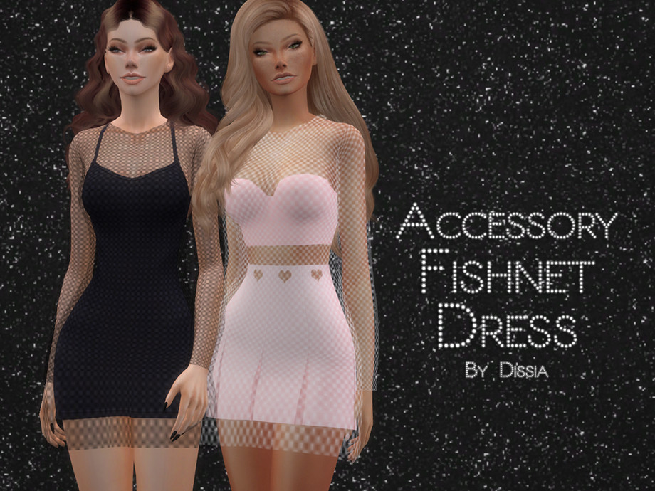 The Sims Resource - Accessory Fishnet Dress