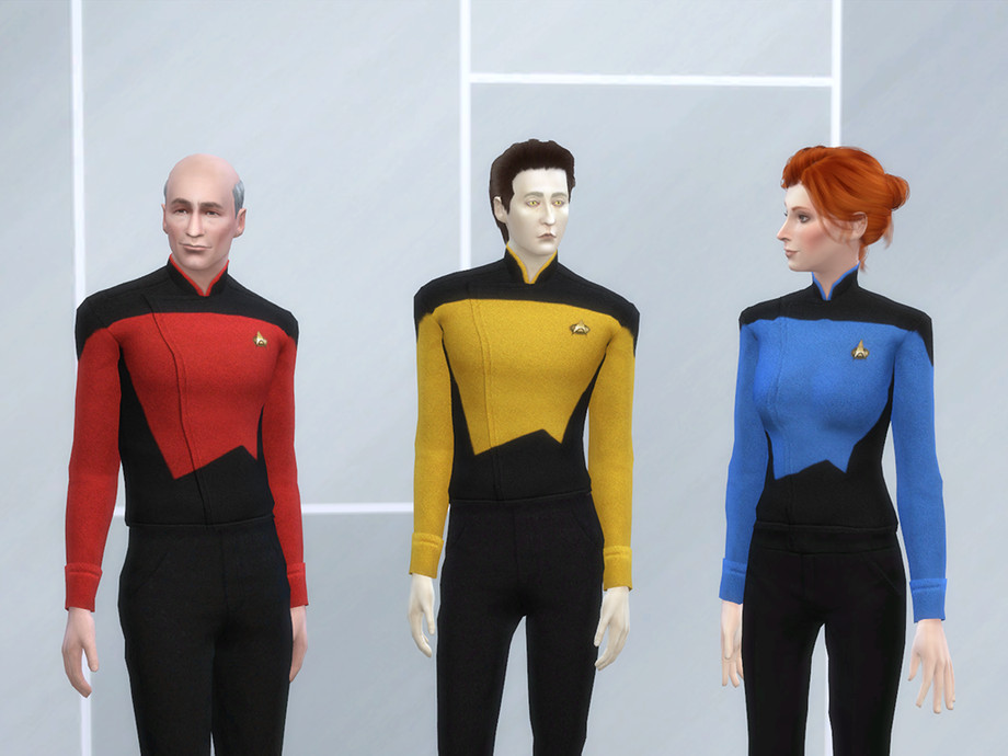 The Sims Resource - Star Trek TNG Starfleet uniforms (MahoCreations  recolour)