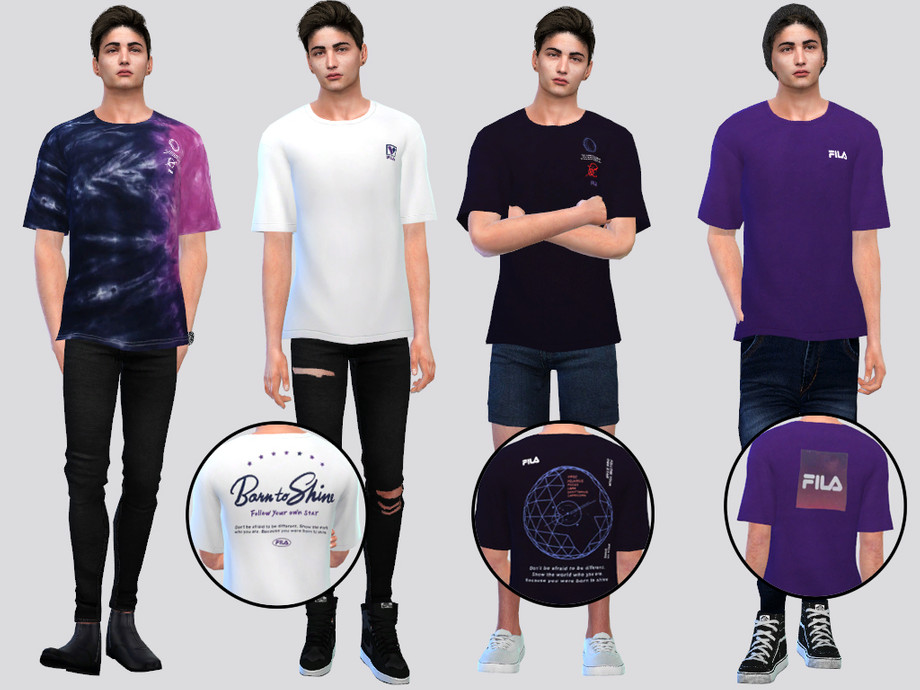 The Sims Resource - FILA Voyager Tees