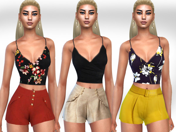 The Sims Resource - Summer Style Floral Tops
