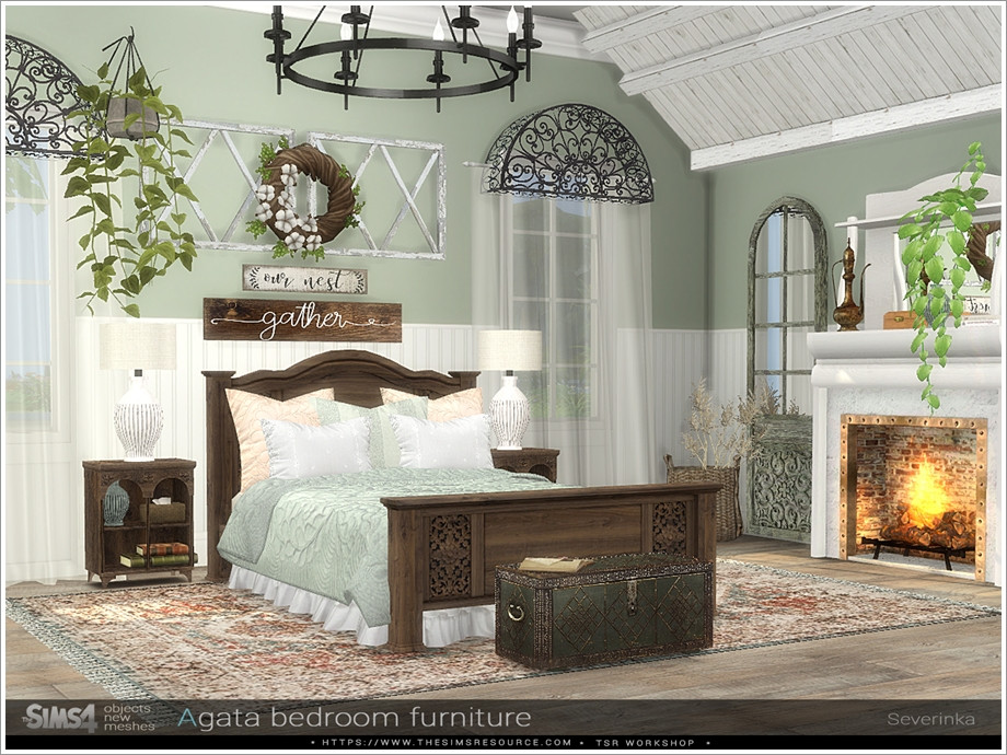The Sims Resource - Agata bedroom furniture