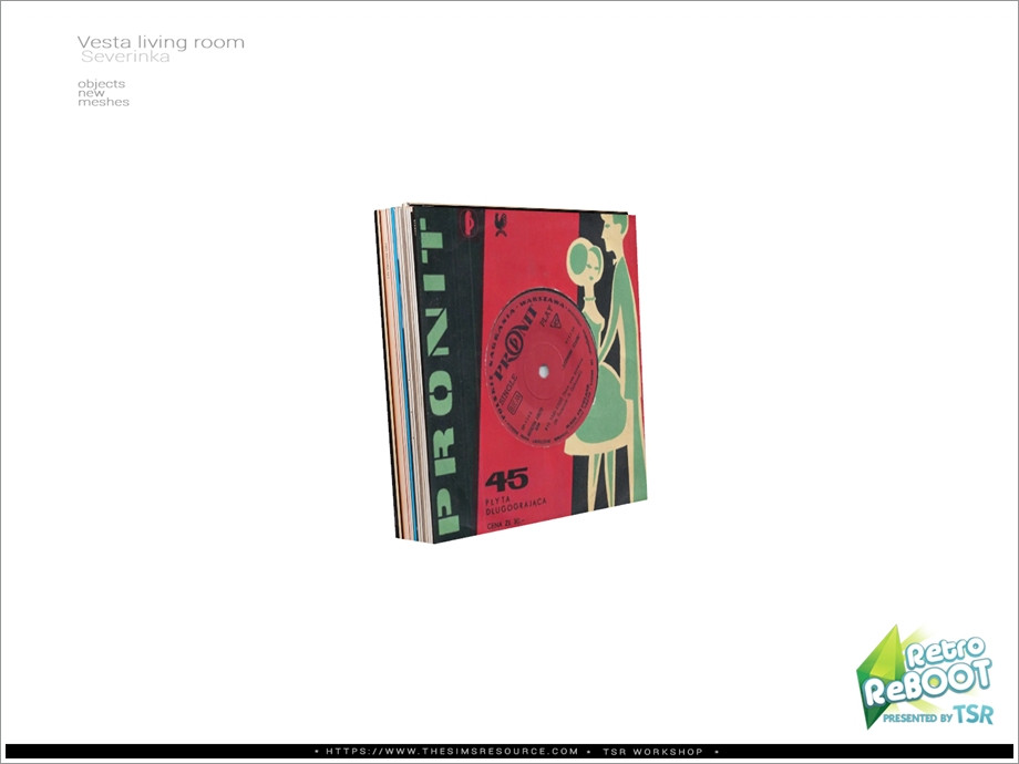 The Sims Resource - [Vesta livingroom] - vinyl records pack v03