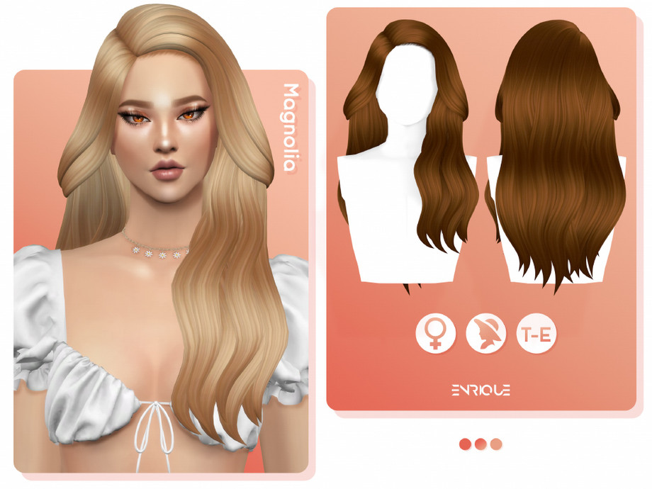The Sims Resource - Magnolia Hairstyle (Patreon EA)