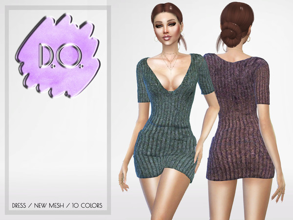 The Sims Resource - D.O.Lilac Dress 64