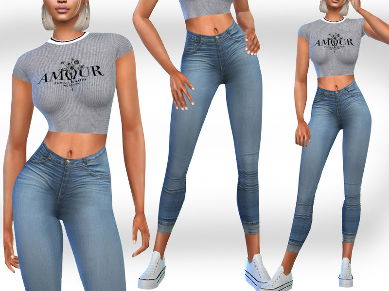 Female Jeans Outfit - The Sims Resource