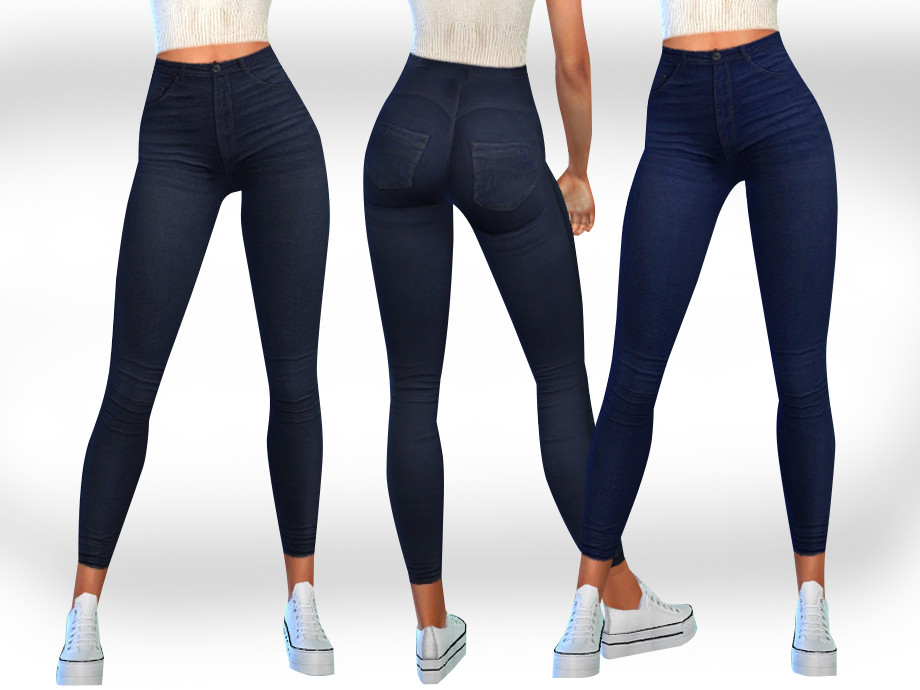 The Sims Resource - Female Dark Blue Jeans