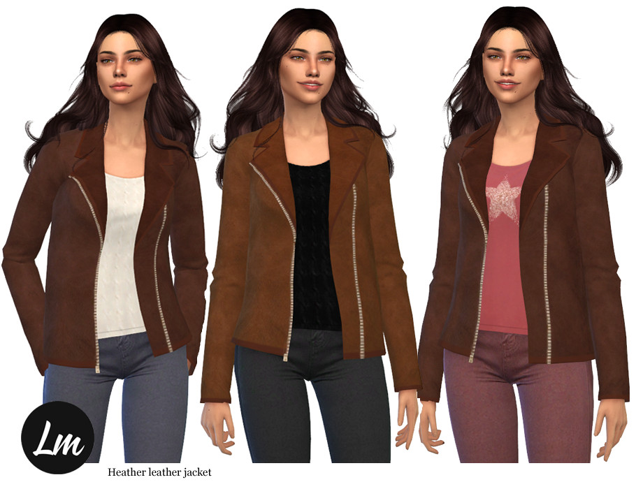 The Sims Resource - Heather Leather jacket