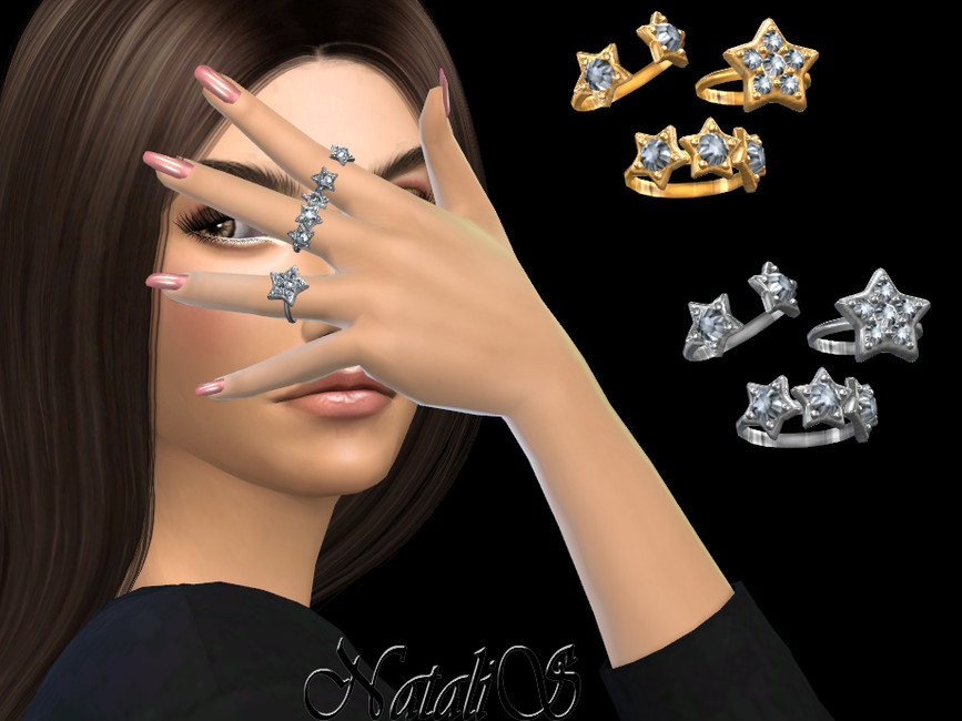 The Sims Resource - NataliS_Diamond star ring set