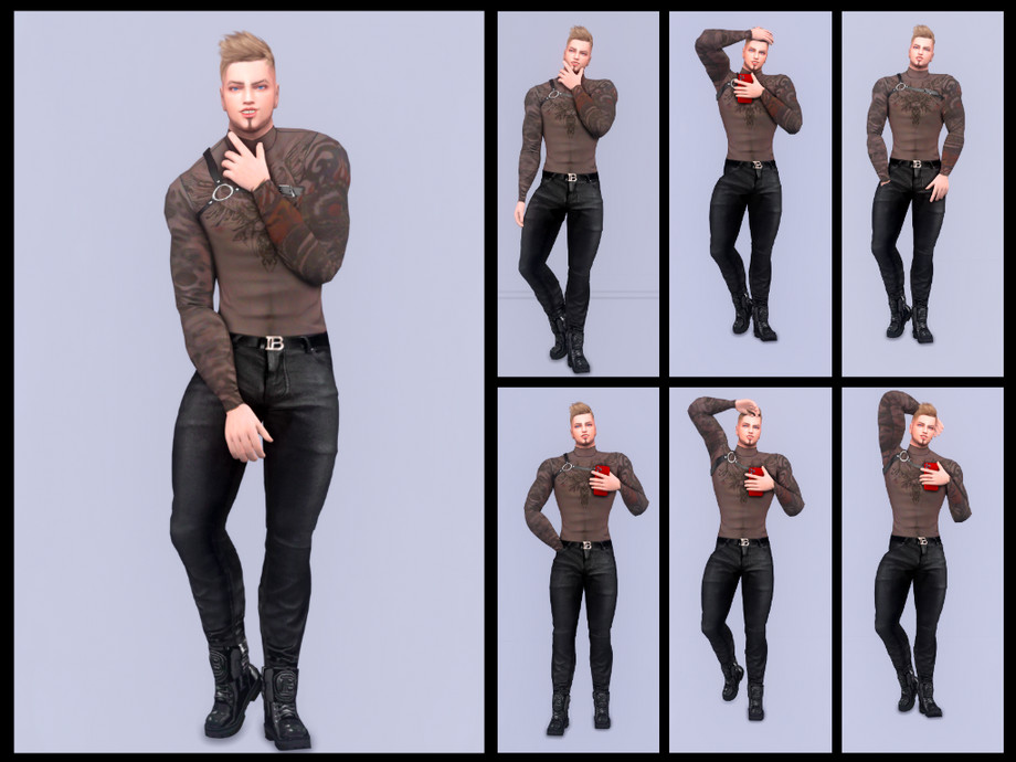 The Sims Resource - Male Pose Pack (Cas & Game Mode -SET 5)