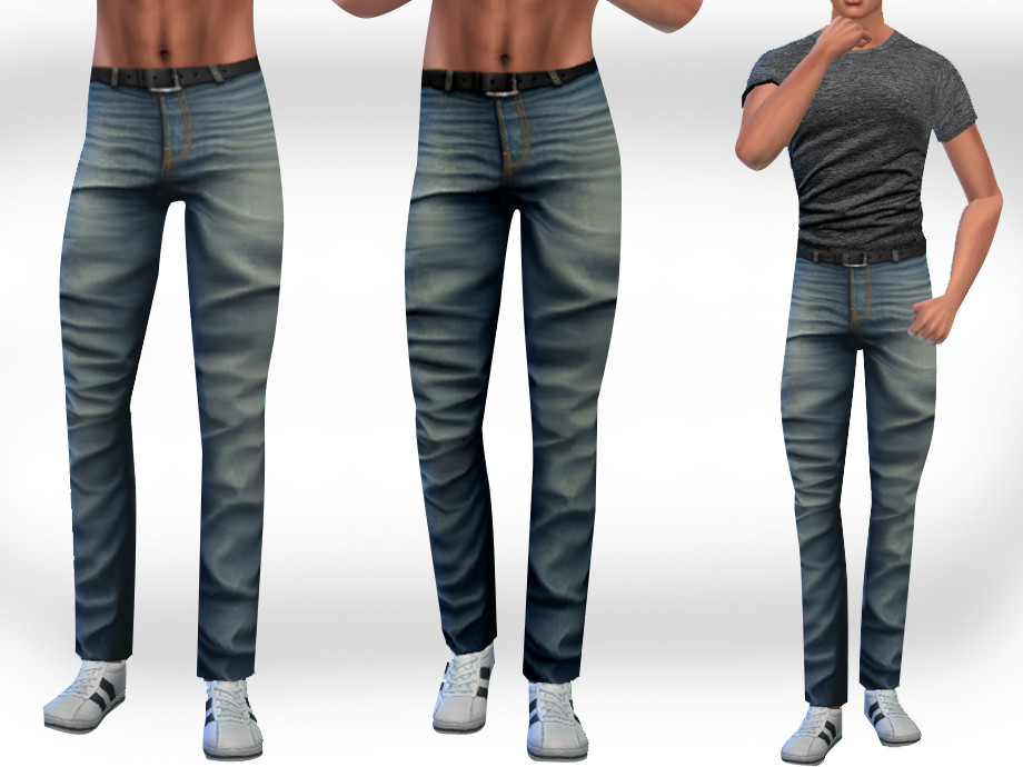 The Sims Resource - Straight Men Jeans