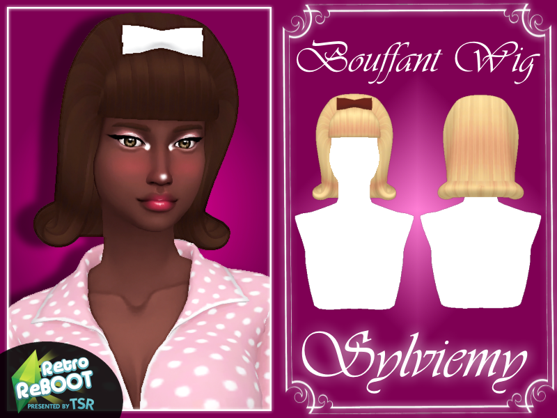The Sims Resource - Retro ReBOOT Bouffant Wig