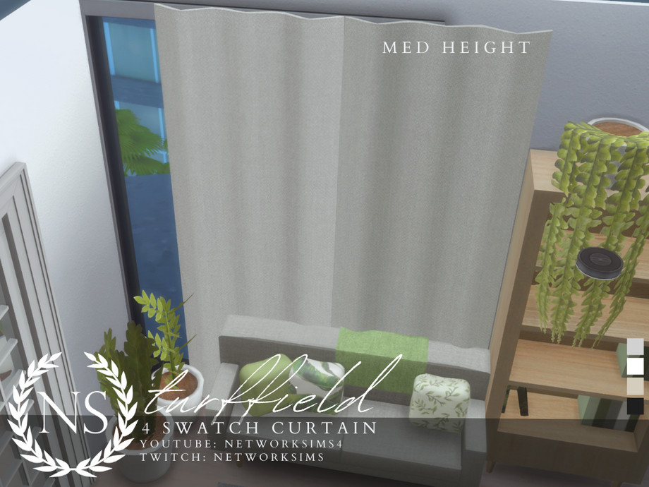 The Sims Resource - Turffield Living - Curtain Medium - Networksims