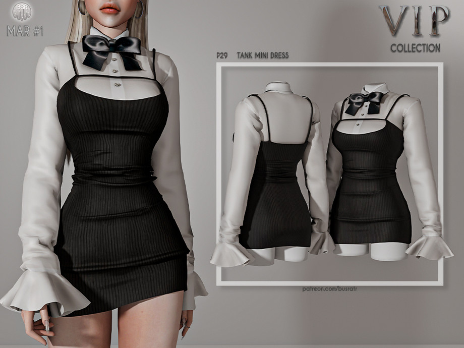 The Sims Resource - [PATREON] (Early Access) TANK MINI DRESS P29