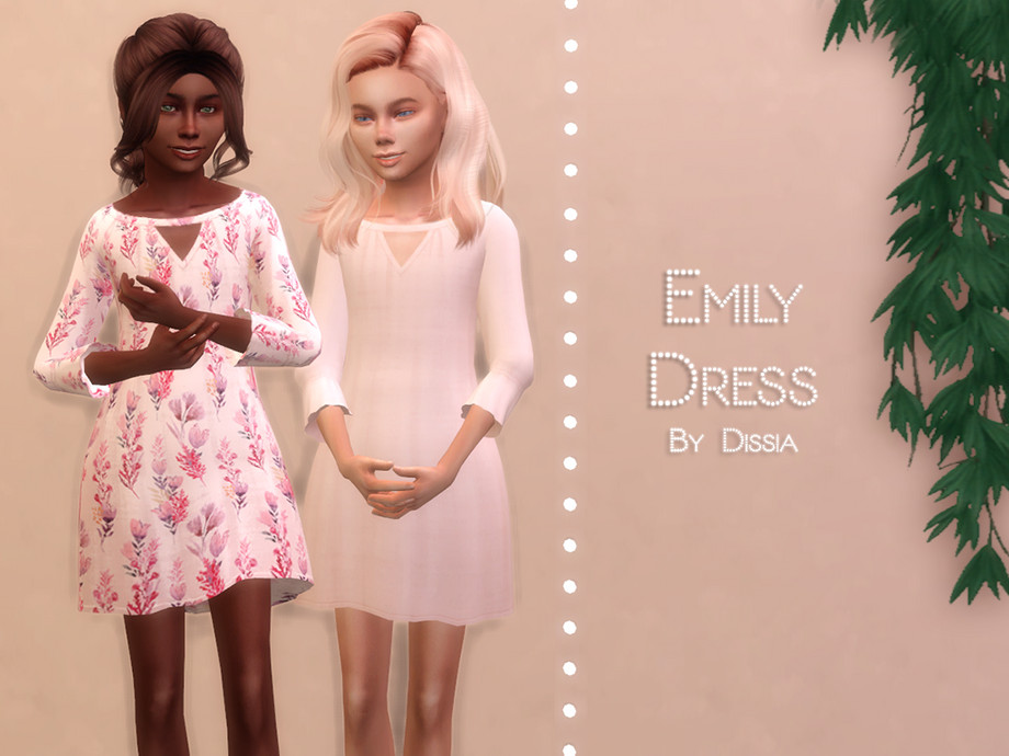 The Sims Resource - Emily Dress Kids