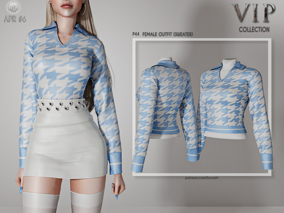 The Sims Resource - [PATREON] (Early Access) Female Outfit (SWEATER) P44