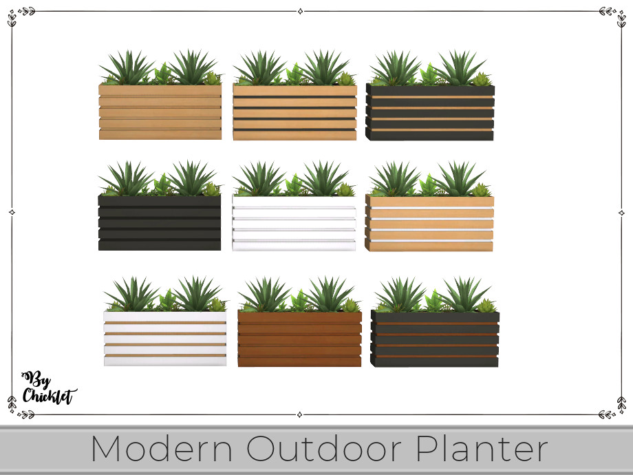 The Sims Resource - Plant Lover Modern Outdoor Planter