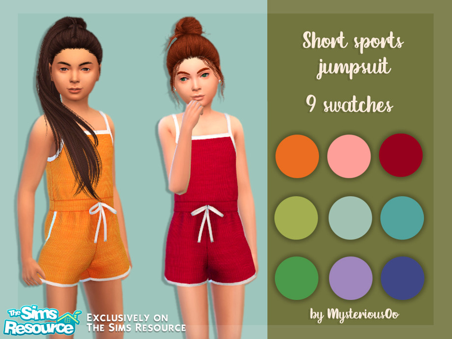 The Sims Resource - Short sports jumpsuit