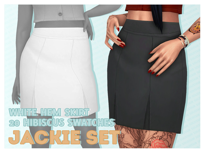 The Sims Resource - [Soli] GP07 Jackie High-Skirt Solid (Hibiscus)