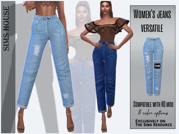 The Sims Resource - Women's jeans versatile