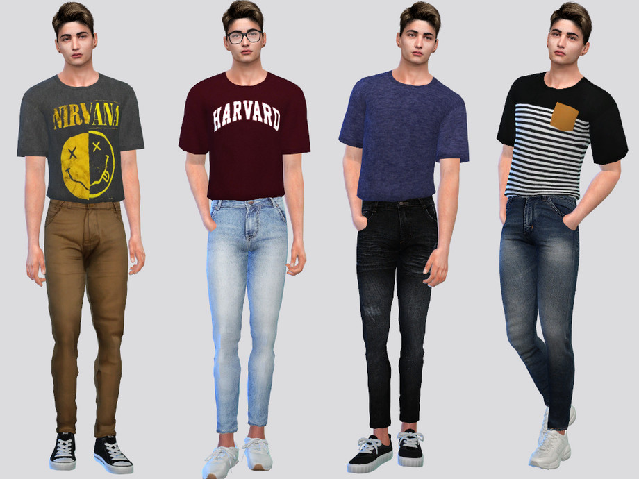 The Sims Resource - Oversized Tucked Tees