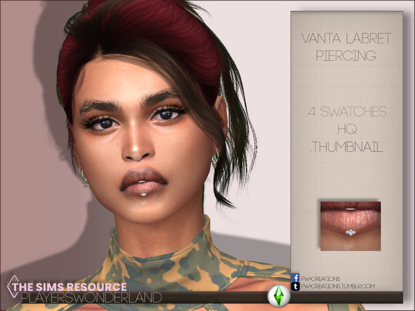 The Sims Resource - Vanta Labret Piercing