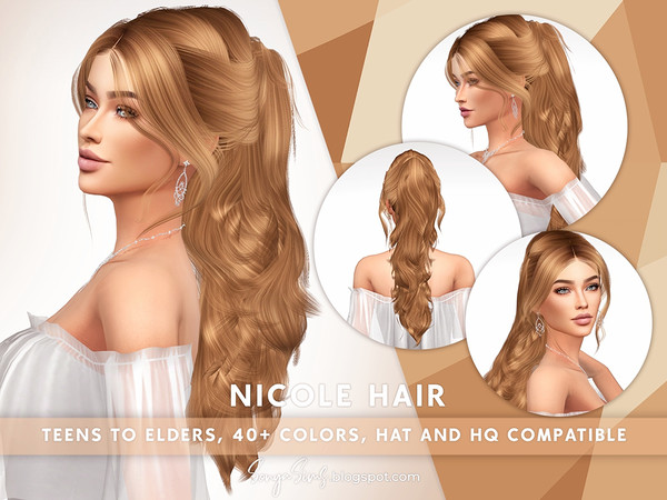 The Sims Resource - Nicole Hair (Patreon Early Access)