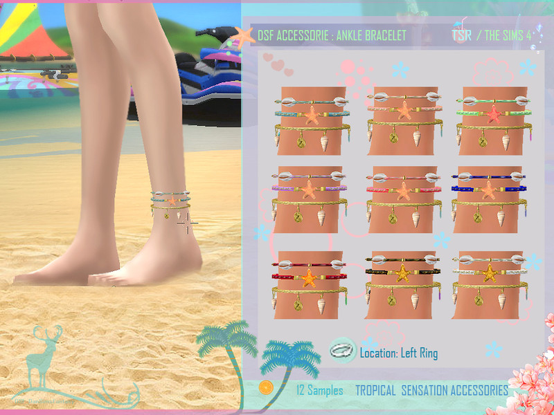 The Sims Resource - DSF ACCESSORIE ANKLE BRACELET