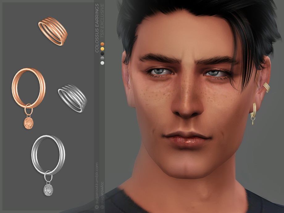 The Sims Resource - Colossus earrings | Left