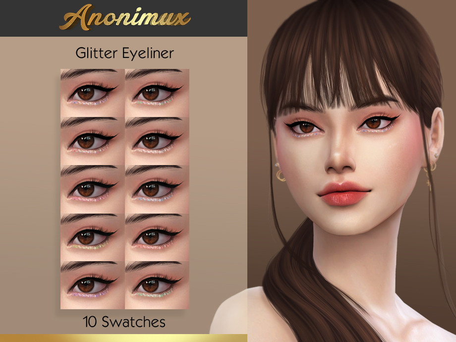 The Sims Resource - Glitter Eyeliner