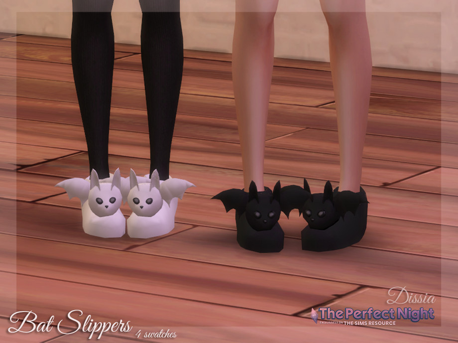 The Sims Resource - The Perfect Night - Bat Slippers