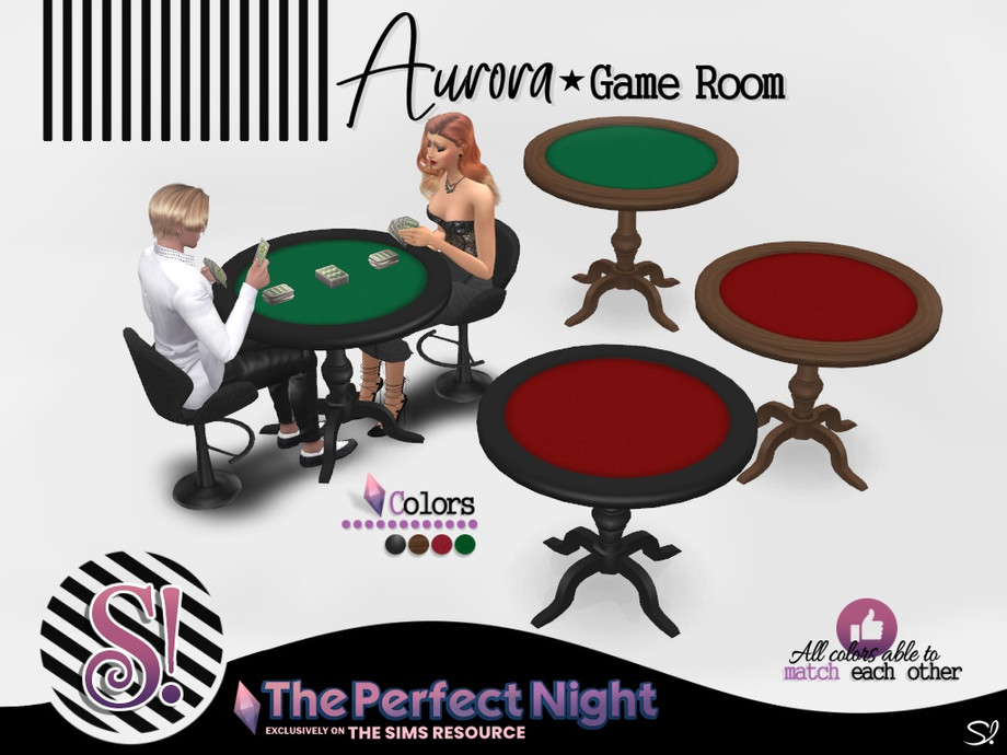The Sims Resource - The Perfect Night Aurora Table Game