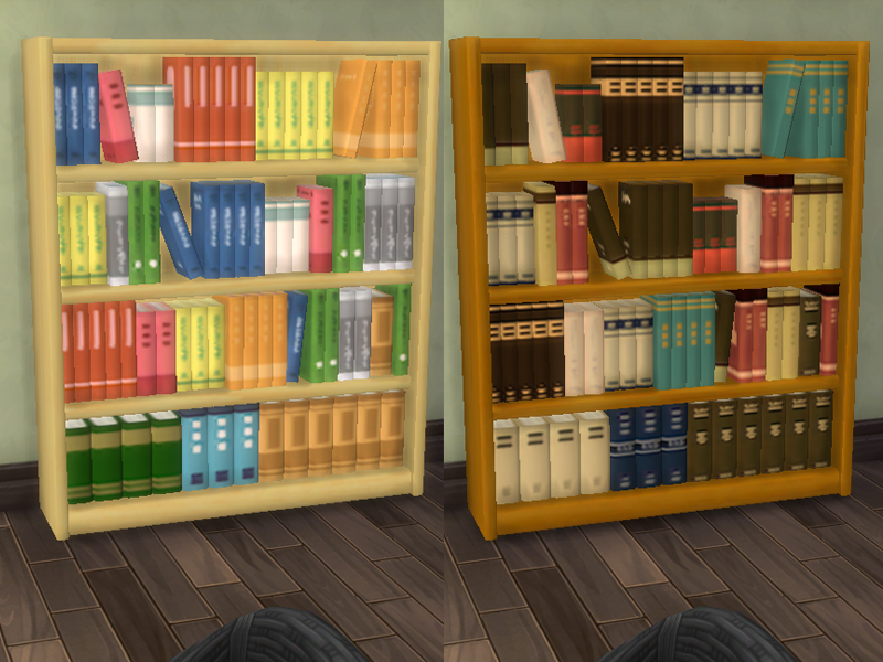 The Sims Resource - ACNH Wooden Bookshelf