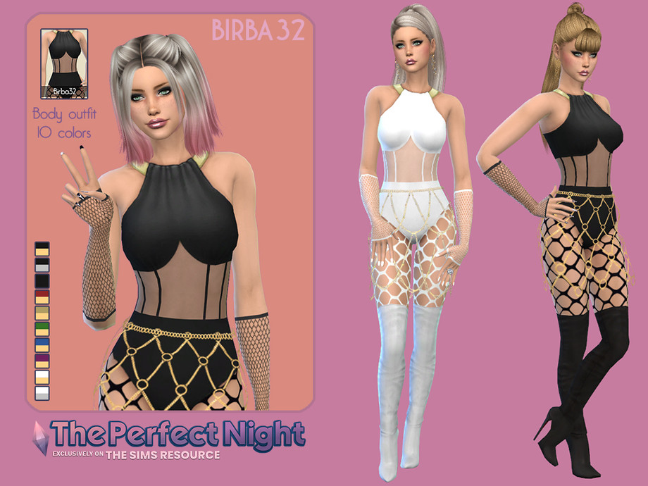 The Sims Resource - The Perfect Night - Dusk body outfit