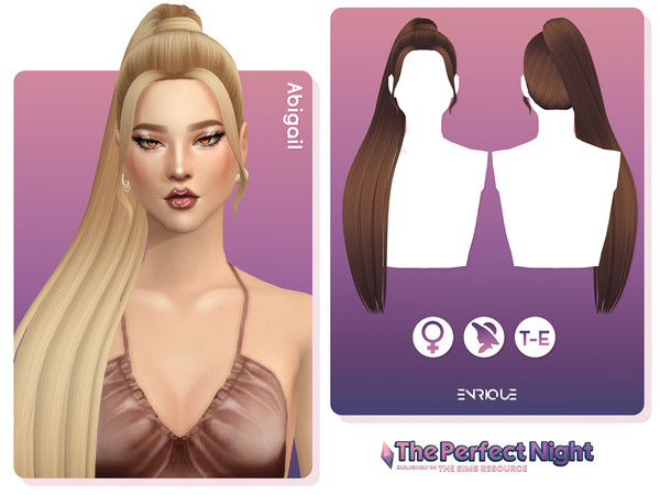 The Sims Resource - The Perfect Night - Juliette Hairstyle