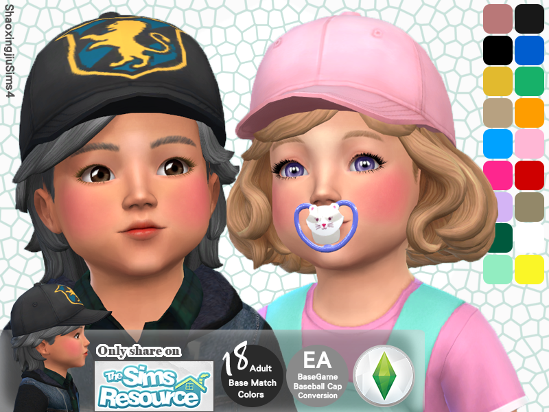 The Sims Resource - Toddler Baseball Cap 18 Colors