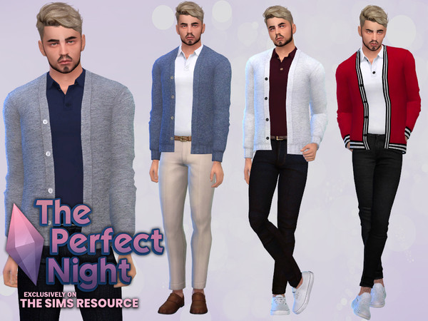 The Sims Resource - The Perfect Night Baretto Cardigan Top