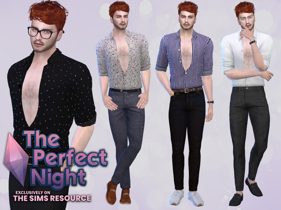 The Sims Resource - The Perfect Night Fabian Shirt