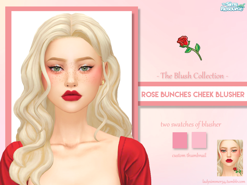 The Sims Resource - Rose Bunches Cheek Blusher