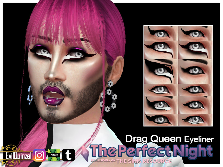 The Sims Resource - The Perfect Night - Drag Queen Eyeliner