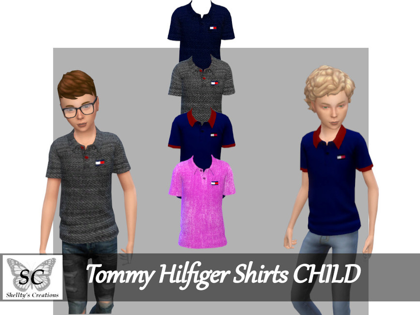 The Sims Resource - Tommy Hilfiger Shirts CHILD