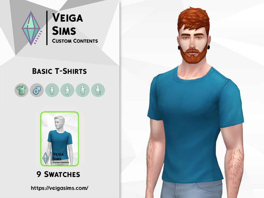The Sims Resource - Basic T-Shirts