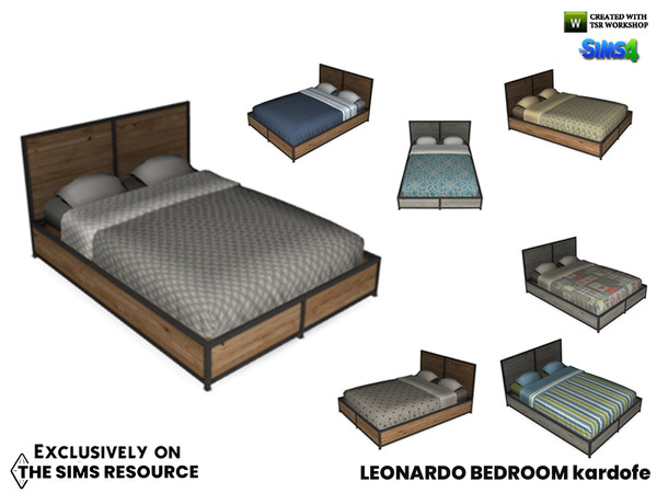 The Sims Resource - Leonardo Bedroom_Bed