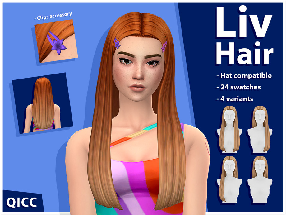 The Sims Resource - Liv Hair Set (Patreon)