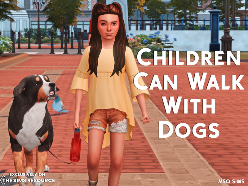 The Sims Resource - Children Can Walk With Dogs
