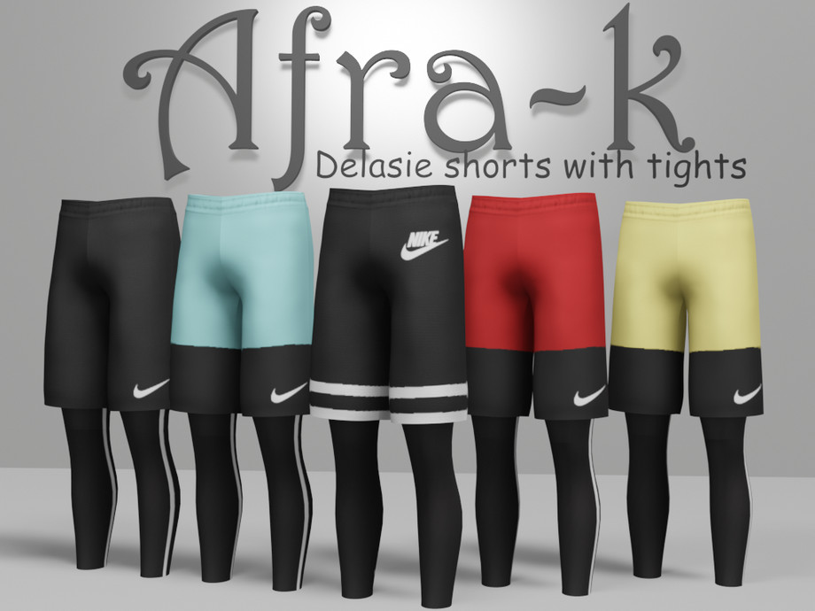 The Sims Resource - Delasie shorts with tights