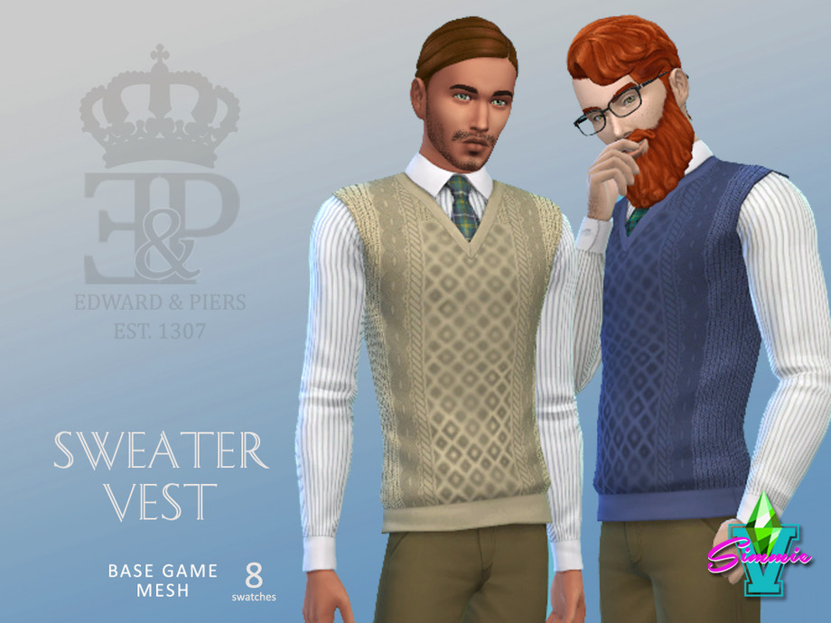 The Sims Resource - Edward & Piers Country Sweater Vest